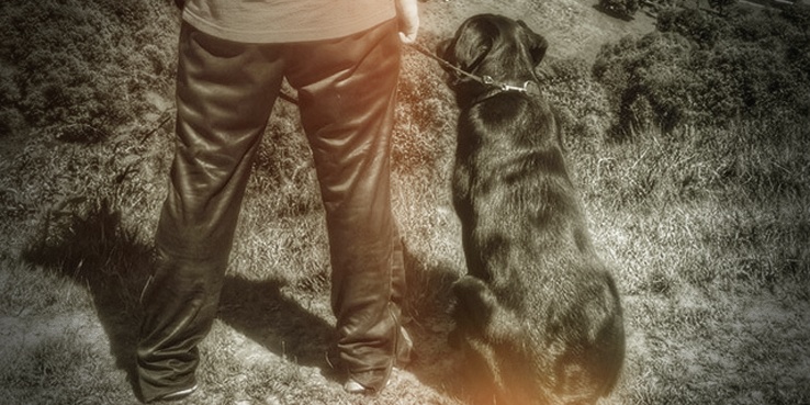 Sergio Fernández con su perro